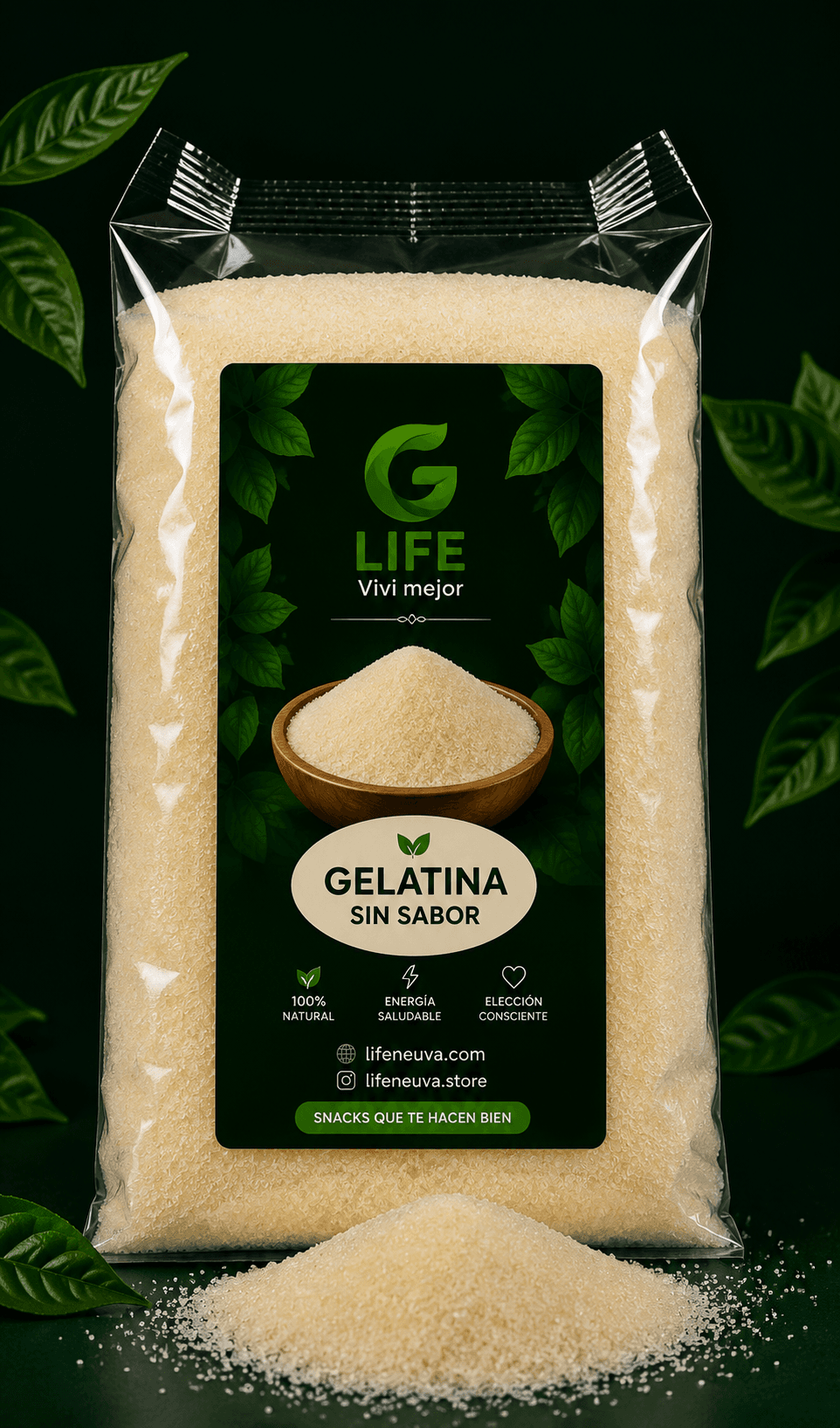 Gelatina sin sabor